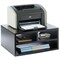 Basicwise Printer Stand Shelf Wood Office Desktop Compartment Organizer, Black QI003731.BK - alternate 1